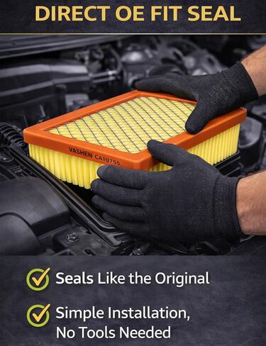 فلتر هواء المحرك CA10755، مناسب للقطع الأصلية المباشرة لسيارة Toyota/Lexus/Jeep/Dodge (Camry، Avalon، Highlander، Sienna، ES350، NX، RX350، Grand Cherokee، Durango) 2010-2022 (ملاءمة مؤكدة) in Kuwait