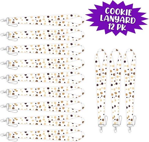 Girl Cookies Scout Lanyard 12pk with Clasp to Hold Cookie Price Sheet Tag for Selling Troops Goal Green Law Promise Track Reorder Thank You Bulk in Kuwait