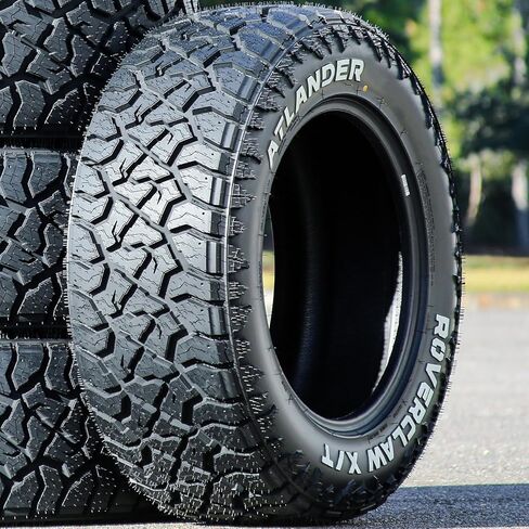 مجموعة من 5 (خمسة) إطارات شعاعية للشاحنة الخفيفة للطرق الوعرة Atlander Roverclaw X/T لجميع التضاريس - 35X12.50R17LT 35X12.50X17 35X12.50-17 125Q نطاق التحميل E LRE 10 طبقات RWL بأحرف بيضاء مرتفعة in Kuwait