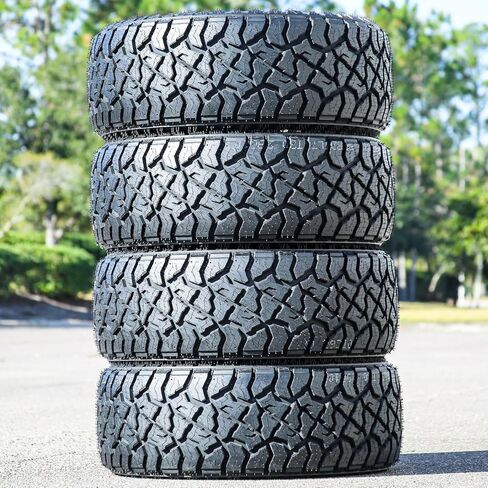 مجموعة من 5 (خمسة) إطارات شعاعية للشاحنة الخفيفة للطرق الوعرة Atlander Roverclaw X/T لجميع التضاريس - 35X12.50R17LT 35X12.50X17 35X12.50-17 125Q نطاق التحميل E LRE 10 طبقات RWL بأحرف بيضاء مرتفعة in Kuwait