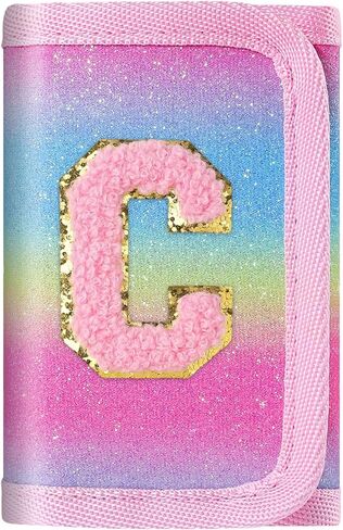 sundee Novelty Wallets for Girls 6-8-10 Kids Wallet with Initials Alphabet Letter Series Personalized Coin Pocket for Teen Girl Gifts Green-R in Saudi Arabia
