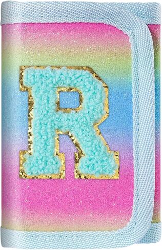 sundee Novelty Wallets for Girls 6-8-10 Kids Wallet with Initials Alphabet Letter Series Personalized Coin Pocket for Teen Girl Gifts Green-R in Saudi Arabia