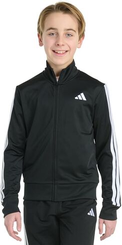 سترة adidas Big Kid بثلاثة خطوط بسحاب أمامي من التريكو in Saudi Arabia