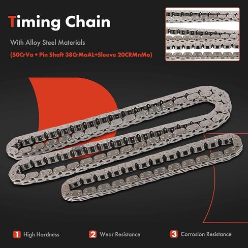 A-Premium 9PCS Engine Timing Chain Kit W/Sprocket & Tensioner & Guide Compatible with Ford & Lincoln - Escape 2010-2019, Fusion 2010-2020, Transit Connect 2014-2015, MKZ 2011-2012 - L4 2.3L 2.5L in Saudi Arabia