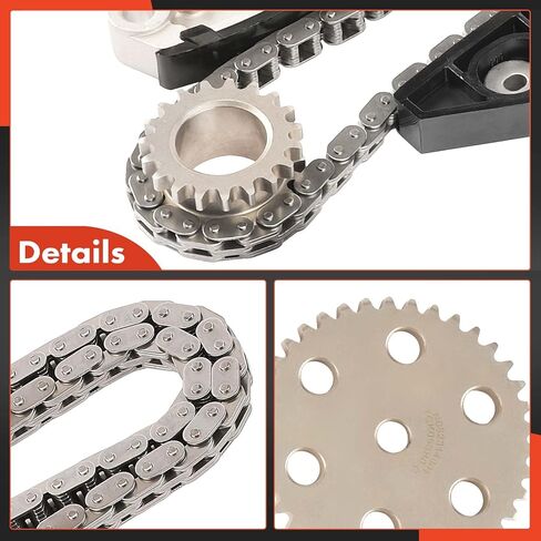 A-Premium 9PCS Engine Timing Chain Kit W/Sprocket & Tensioner & Guide Compatible with Ford & Lincoln - Escape 2010-2019, Fusion 2010-2020, Transit Connect 2014-2015, MKZ 2011-2012 - L4 2.3L 2.5L in Saudi Arabia
