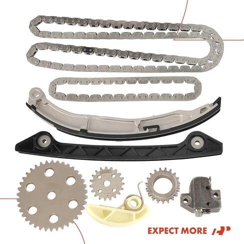 A-Premium 9PCS Engine Timing Chain Kit W/Sprocket & Tensioner & Guide Compatible with Ford & Lincoln - Escape 2010-2019, Fusion 2010-2020, Transit Connect 2014-2015, MKZ 2011-2012 - L4 2.3L 2.5L in Saudi Arabia