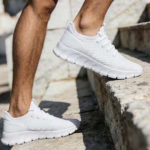 Running Tennis Shoes for Women Men Breathable Walking Shoes Lightweight Soft Mesh Athletic Gym Sneakers Workout Fashion Sneakers Lace up Daily Footwear in Saudi Arabia