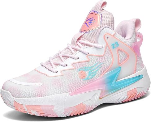 أحذية كرة السلة النسائية Moodeng قابلة للتنفس وغير قابلة للانزلاق أحذية رياضية أنيقة للجري أحذية رياضية داعمة للصالة الرياضية in Kuwait