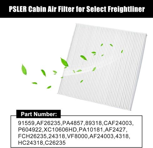 PSLER Cabin Air Filter for Freightliner Cascadia Columbia Coronado Abp N10g 91559, AF26235, PA4857, P609422, PA10181, BOA91559, Truck Filter with Spongy Electrostatic Fiber FCA2302E, 1pcs in Saudi Arabia