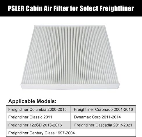 PSLER Cabin Air Filter for Freightliner Cascadia Columbia Coronado Abp N10g 91559, AF26235, PA4857, P609422, PA10181, BOA91559, Truck Filter with Spongy Electrostatic Fiber FCA2302E, 1pcs in Saudi Arabia