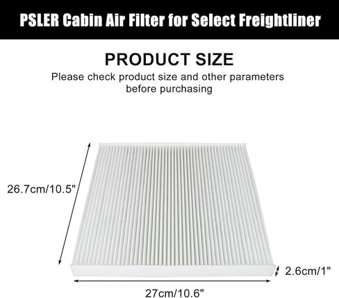 PSLER Cabin Air Filter for Freightliner Cascadia Columbia Coronado Abp N10g 91559, AF26235, PA4857, P609422, PA10181, BOA91559, Truck Filter with Spongy Electrostatic Fiber FCA2302E, 1pcs in Saudi Arabia