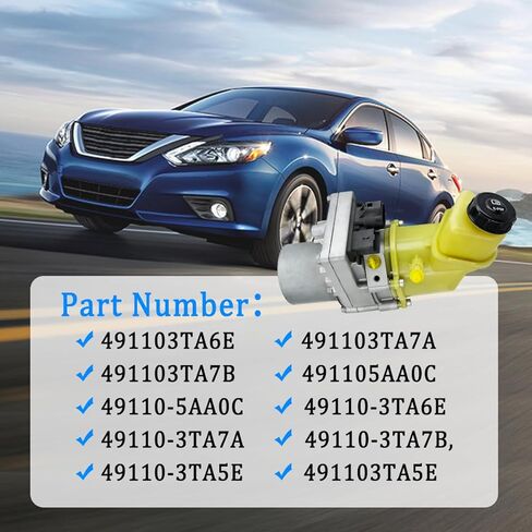 49110-3TA5E Power Steering Pump with Reservoir Assembly Compatible with 2014-2018 Nissan Altima, Replace# 9110-3TA0B 18603148-101 in Kuwait