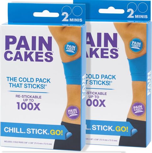 PAINCAKES Reusable, Sticks to Body Round Cold Pack, Mini, 2 Count, Purple and Blue, Small Ice Packs, Perfect for Injuries, and Small Areas, Latex-Free Cold Compress in Saudi Arabia