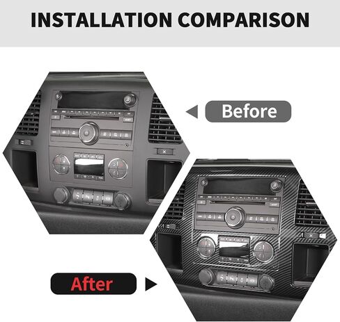 RT-TCZ Center Console Navigation GPS Panel Cover Trim Decoration Interior Accessories for Chevy Silverado 2007-2013,for GMC Sierra 2007-2013,Black Carbon Fiber in Saudi Arabia