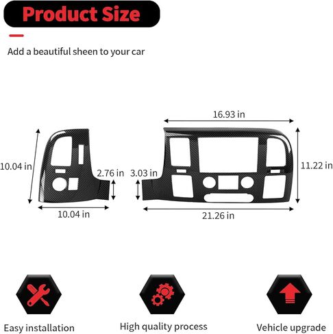 RT-TCZ Center Console Navigation GPS Panel Cover Trim Decoration Interior Accessories for Chevy Silverado 2007-2013,for GMC Sierra 2007-2013,Black Carbon Fiber in Saudi Arabia