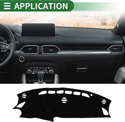 Motoforti Dash Cover, Non-Slip Dashboard Carpet Mat for Mazda CX-5 2012-2016, Polyester, Black in Saudi Arabia