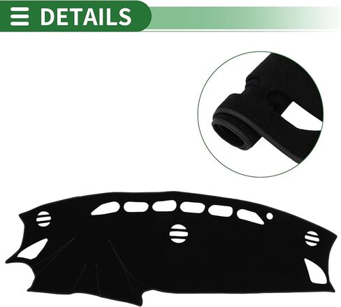 Motoforti Dash Cover, Non-Slip Dashboard Carpet Mat for Mazda CX-5 2012-2016, Polyester, Black in Saudi Arabia