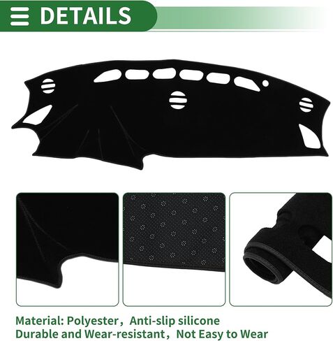 Motoforti Dash Cover, Non-Slip Dashboard Carpet Mat for Mazda CX-5 2012-2016, Polyester, Black in Saudi Arabia