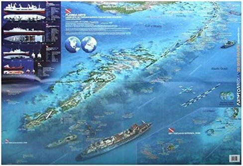 Florida Keys 3D Dive Maps Key Largo Islamorada Marathon Key West Shipwrecks in Saudi Arabia
