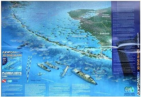 Florida Keys 3D Dive Maps Key Largo Islamorada Marathon Key West Shipwrecks in Saudi Arabia