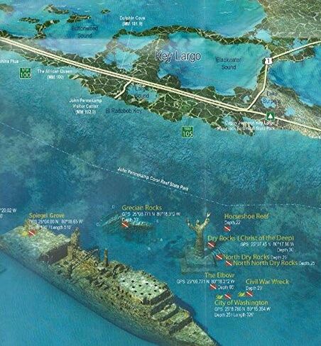 Florida Keys 3D Dive Maps Key Largo Islamorada Marathon Key West Shipwrecks in Saudi Arabia
