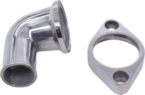 ApplianPar 90° Swivel Water Neck Thermostat Housing for Chevy 265 283 305 307 327 348 350 383 396 400 402 409 427 454 472 502 SBC BBC Small and Big Block Engines Polished Aluminum in Saudi Arabia