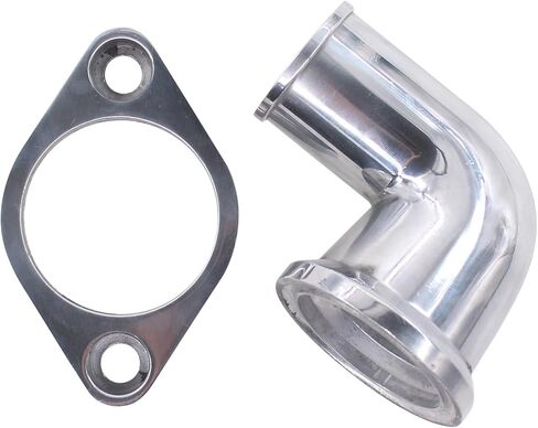 ApplianPar 90° Swivel Water Neck Thermostat Housing for Chevy 265 283 305 307 327 348 350 383 396 400 402 409 427 454 472 502 SBC BBC Small and Big Block Engines Polished Aluminum in Saudi Arabia