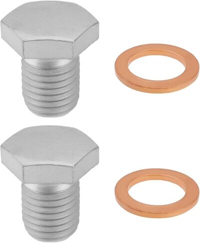 The Lord of the Tools 2PCS Oil Pan Screw Plug OE 11137535106 STC2034 Compatible with BMW Compatible with Land Rover Range Rover II 1994.07-2002.03 M12x1.5 with Seal Ring in Saudi Arabia