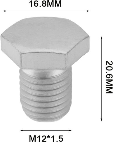 The Lord of the Tools 2PCS Oil Pan Screw Plug OE 11137535106 STC2034 Compatible with BMW Compatible with Land Rover Range Rover II 1994.07-2002.03 M12x1.5 with Seal Ring in Saudi Arabia