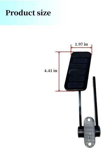 دواسة غاز، دواسة تسريع، دواسة خانق، مجموعة دواسة مقبض من الألومنيوم الأسود العالمي متوافقة مع قضيب الجرذ Chevy F'ord Mopar Street in Saudi Arabia