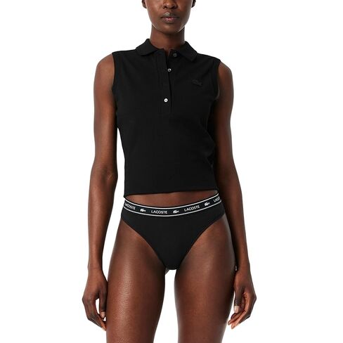 Lacoste womens Logo Waist Cotton Stretch Thong in Saudi Arabia