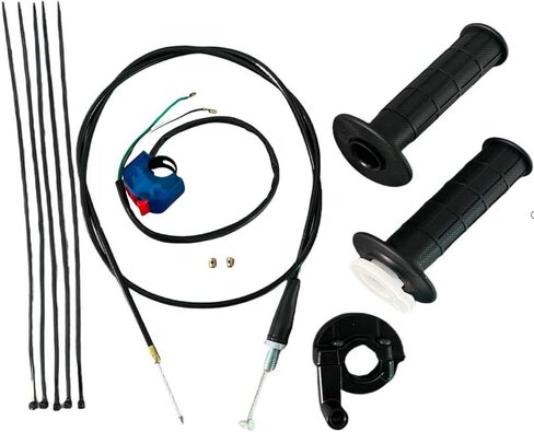QINGBY Mini Bike Throttle Cable Assembly Twist Handle Grip Blue On Off Switch Kit for 212cc 196cc Coleman CT200U CT200U-EX BT200X Massimo Warrior MB200 CT100U Baja DB30 Motovox MBX10 MBX11 7/8 22mm in Kuwait