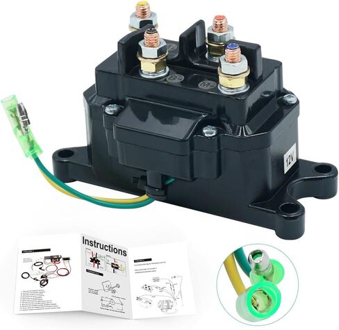 Triumilynn 12V 250A Winch Solenoid Relay Contactor Switch for ATV UTV 1500-5000lbs, Replace Warn 63070 62135 74900 70715 2875714 in Kuwait
