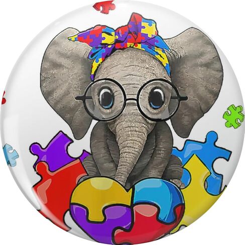 Proud Sister Autism Awareness Cute Elephant Puzzle Piece Metal Lapel Hat Pin Te Tack Pinback 0.75" in Saudi Arabia