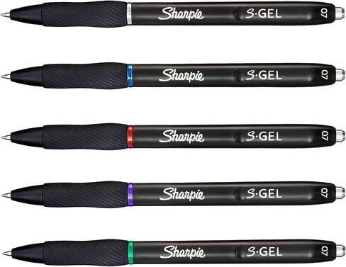 Sharpie S-Gel | Gel Pens | Medium Point (0.7mm) | Assorted Ink Colours | 8 Count in Saudi Arabia