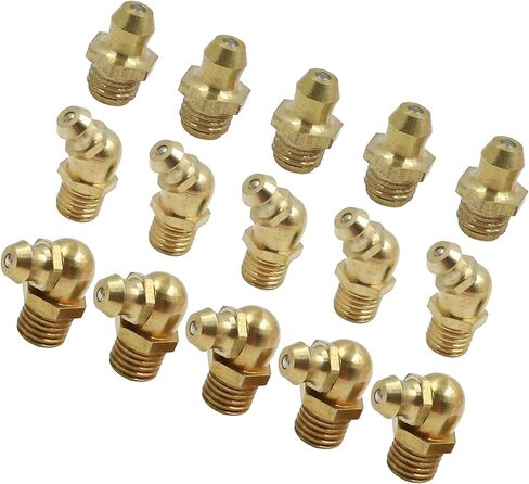 Motoforti Universal Grease Nipple, M8, Brass, Gold Tone, 5 Set in Kuwait