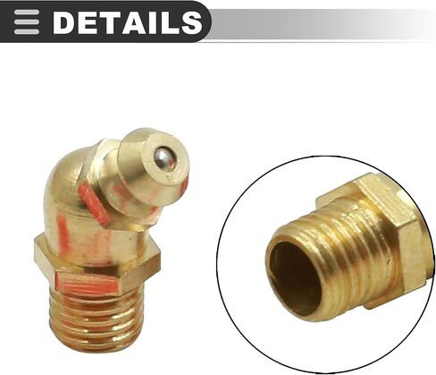 Motoforti Universal Grease Nipple, M8, Brass, Gold Tone, 5 Set in Kuwait