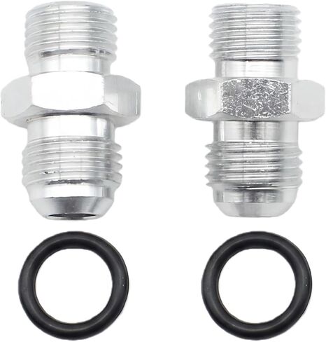 6AN Male Flare to 1/4 NPSM Transmission Cooler Adapter Fitting Compatible with TH350 TH400 4L60E 700R4 200-4R TR6060 AOD 4R100 4R70W C5 Aluminum 2PCS in Saudi Arabia