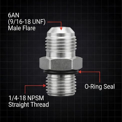 6AN Male Flare to 1/4 NPSM Transmission Cooler Adapter Fitting Compatible with TH350 TH400 4L60E 700R4 200-4R TR6060 AOD 4R100 4R70W C5 Aluminum 2PCS in Saudi Arabia