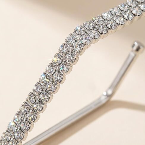 Rhinestone Geometric Hoop Stud Earrings for Women - Sparkly Crystal Statement Jewelry for Evening Parties, Weddings and Special Occasions in Saudi Arabia
