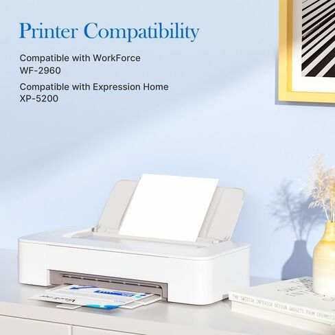 خراطيش حبر 222XL لطابعة Epson (عبوة من 5 عبوات) باللون الأسود والقياسي عالي السعة معاد تصنيعها لخراطيش حبر Epson 222 222XL تعمل مع طابعة Workforce WF-2960 Expression XP-5200 in Kuwait