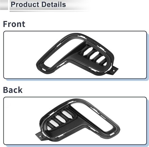 Front Left Fog Light Grill for Dodge Durango 2021-2023 Front Lower Bumper Fog Light Cover Inserts No.68460455AA ABS 1 Pc in Kuwait