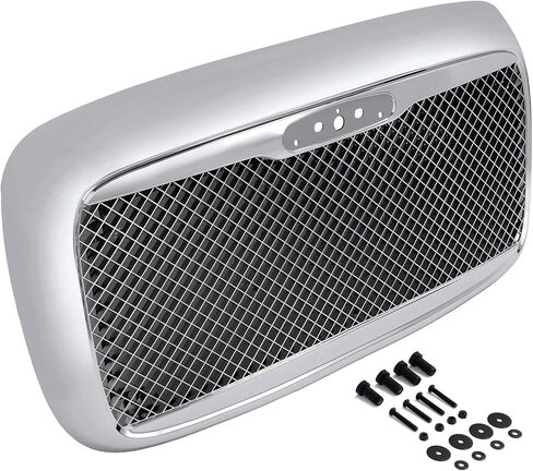 Grill Compatible with 2000-2016 Freightliner Columbia Steel+Plastic Front Bumper Chrome Grille w/Bug Screen in Saudi Arabia