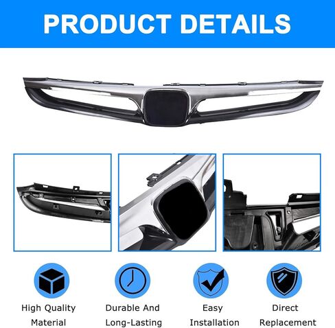 المصد الأمامي للشواية لسيارة أكورد سيدان ذات 4 أبواب 2006 2007 مصبغة كروم صب HO1200179 HO1210118 71121SDAA10ZA in Kuwait