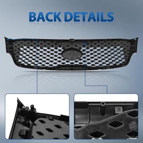 Front Bumper Upper Air Intake Grille Replacement Shroud Black Front Air Intake Grille with Chrome Trim Replacement Kit Fits 2016 2017 2018 Kia Sorento L LX in Saudi Arabia