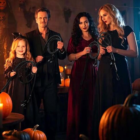 73" Cowboy Costume Whip, Faux Leather Halloween Prop for Cosplay,Western Theme Parties and Role Play for Adults & Kids (Black) in Kuwait