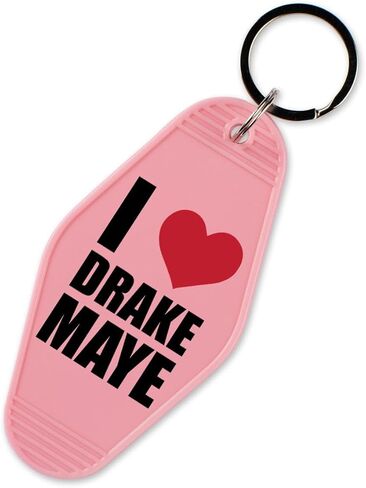 TeesAndTankYou I Heart Drake Maye Vintage Style Motel Keychain علامة مفاتيح 3.5 بوصة in Saudi Arabia
