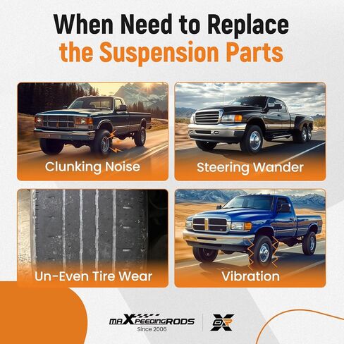 maxpeedingrods 2 قطعة وصلات شريط أمامي لفورد إكسبلورر 1995-2010، لدودج رام 1500 2500 3500 مازدا B2300 B2500 B3000 B4000 ميركوري ماونتينير، K700542/K7275 وصلات شريط التثبيت in Saudi Arabia