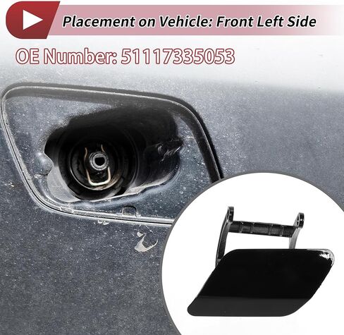 الجبهة الجانب الأيسر الوفير فوهة غسالة الضوء الأمامي غطاء غطاء لسيارات BMW 740i 2013-2015 الوفير غطاء فوهة رقم 51117335053 البلاستيك الأسود in Kuwait