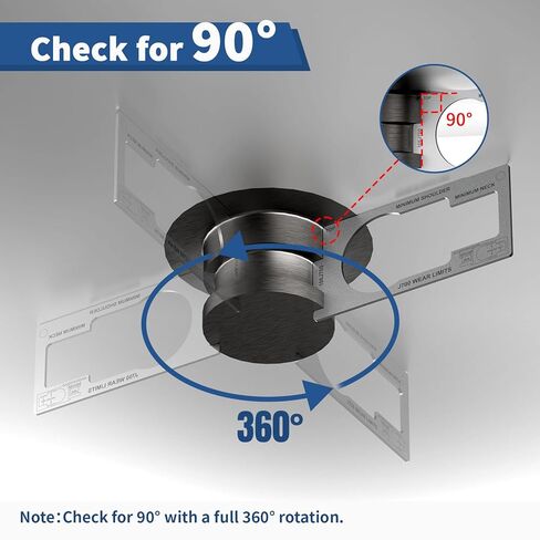أداة قياس دبوس الملك، مدقق دبوس الملك للعجلة الخامسة يتوافق مع معيار SAE J700 للارتداء، قياس الارتفاع والتربيع، يمنع حوادث المقطورة، فضي in Kuwait